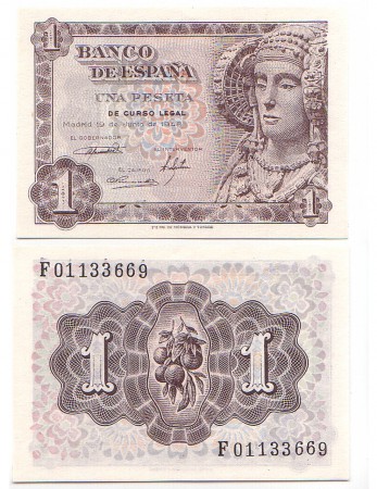 9 eur 1 peseta 1948 plancha